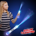 15" Light-Up Fiber Optic Wand with Strobe Ball